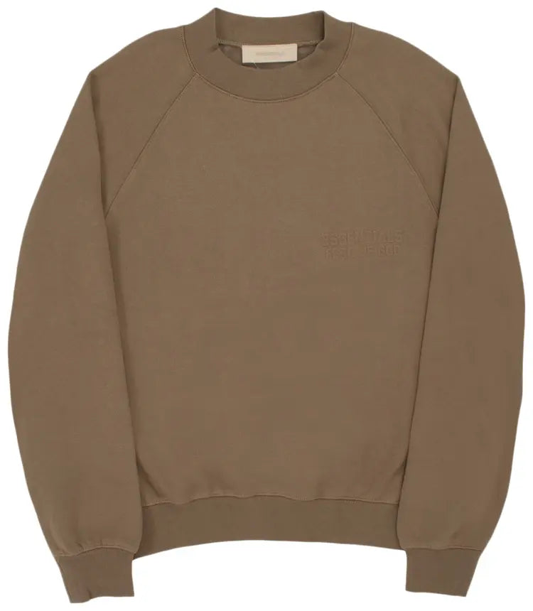 FEAR OF GOD FOG ESSENTIALS Pull Over Crewneck - Wood