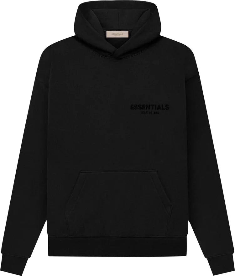 FEAR OF GOD FOG ESSENTIALS Pull Over Hoodie - Black/Strech Limo (SS22 / Core 2.0)