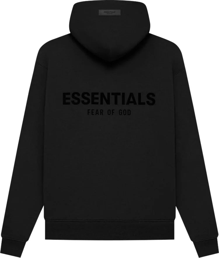 FEAR OF GOD FOG ESSENTIALS Pull Over Hoodie - Black/Strech Limo (SS22 / Core 2.0)