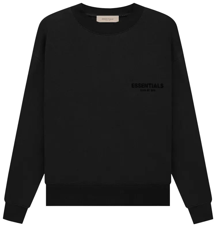 FEAR OF GOD FOG ESSENTIALS Pull Over Crewneck - Black/Strech Limo (SS22 / Core 2.0)