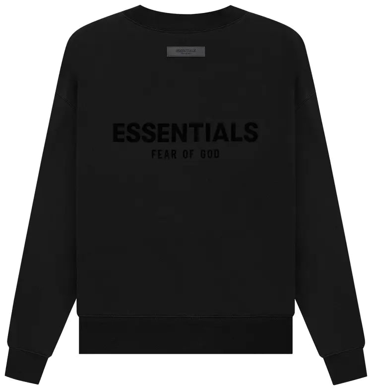 FEAR OF GOD FOG ESSENTIALS Pull Over Crewneck - Black/Strech Limo (SS22 / Core 2.0)