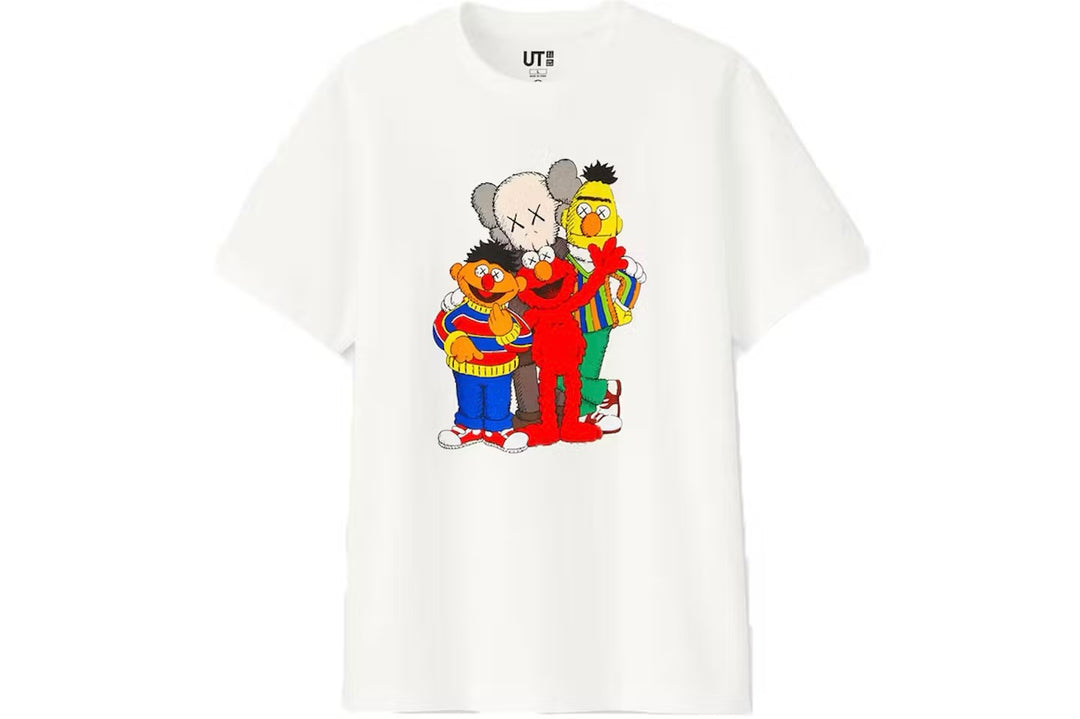 KAWS x Uniqlo x Sesame Street Group Tee - White