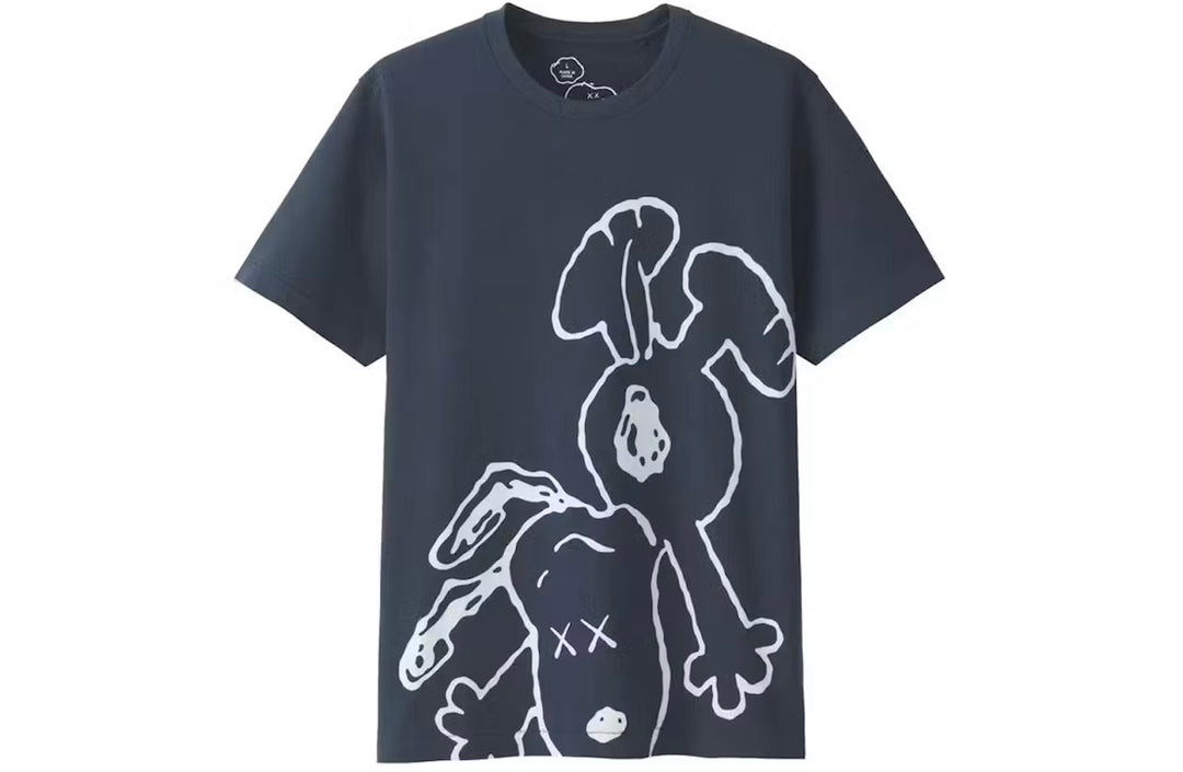 KAWS x Uniqlo x Peanuts Snoopy Falling Tee - Navy