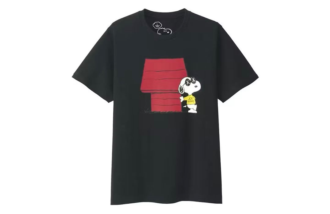 KAWS x Uniqlo x Peanuts Joe Kaws Doghouse Tee - Black