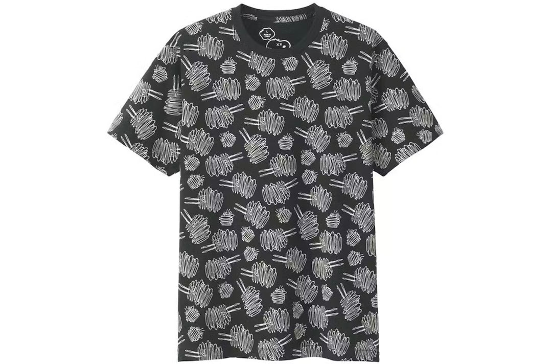 KAWS x Uniqlo x Peanuts Dust Cloud All Over Tee - Black