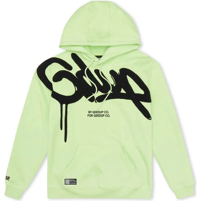 GEEDUP Handstyle Hoodie - Pastel Green/Black