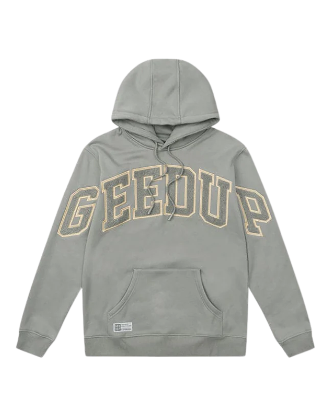 GEEDUP Team Logo Hoodie - Nardo Grey/Gold