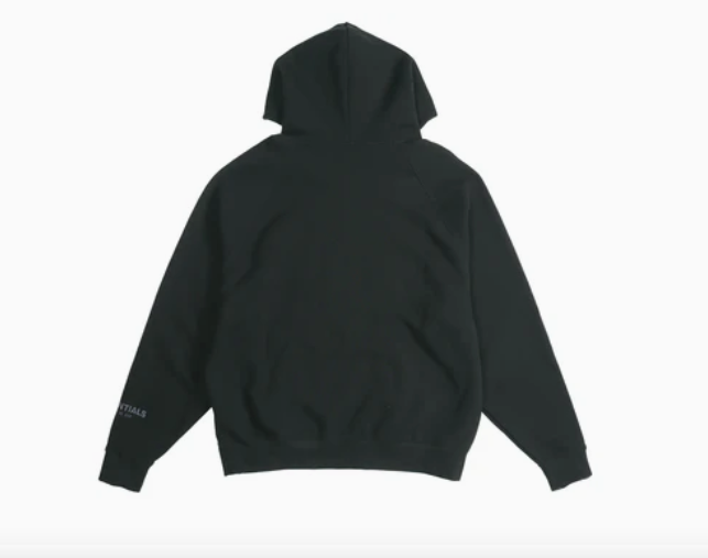 FEAR OF GOD FOG ESSENTIALS Pull Over Hoodie - Black (Reflective Sleeve Logo) (SS20)