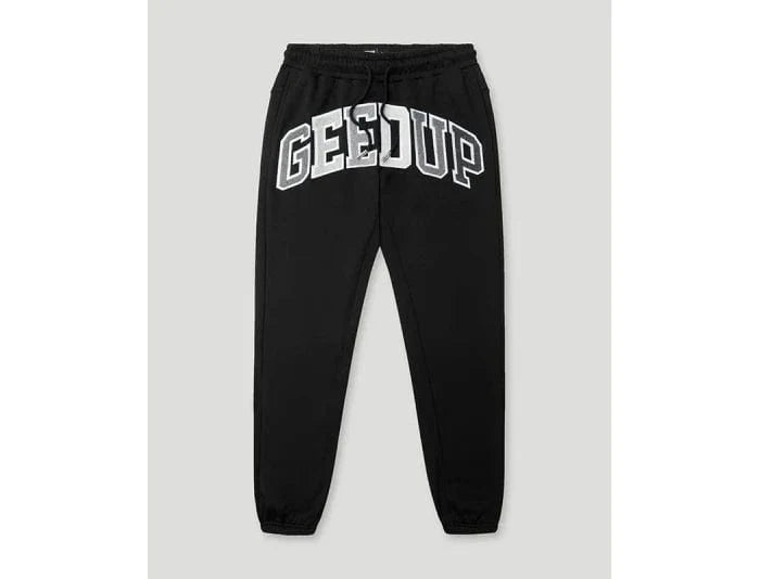 Geedup Team Logo Trackpants - Black Monochrome